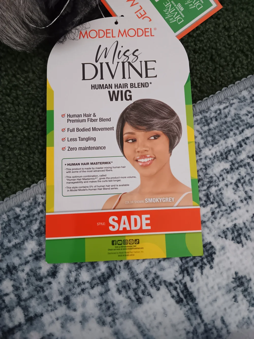Miss Divine Human Hair Blend Pixi Grey